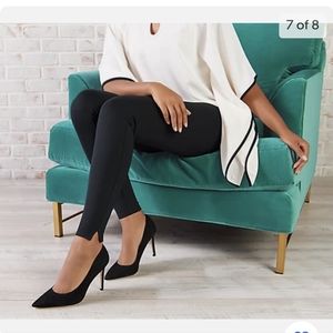 NWT Spanx ankle length side split hem TALL leggings in black size Small